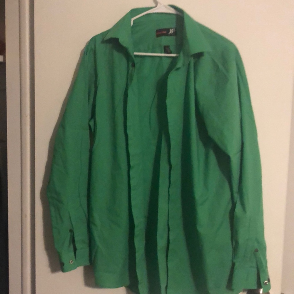 Long sleeve green dress shirt
